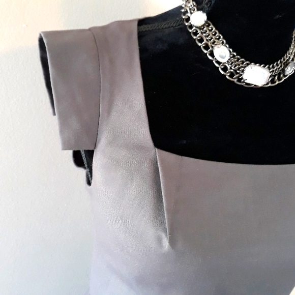 Forever 21 Contemporary/ Brown Square Cut Out Sleeves Dress/ Size Med. - Picture 6 of 11